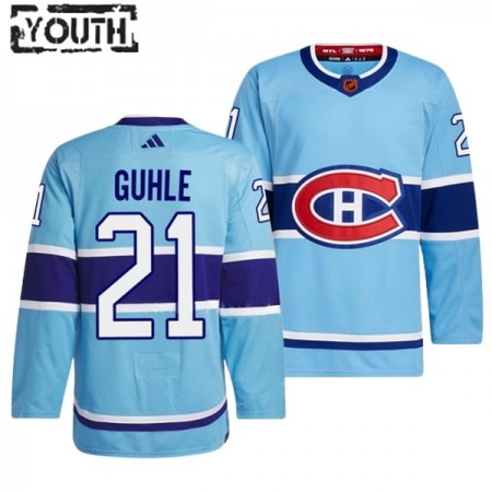 Montreal Canadiens Kaiden Guhle 21 Adidas 2022-23 Reverse Retro 2.0 Blau Trikot Authentic - Kinder